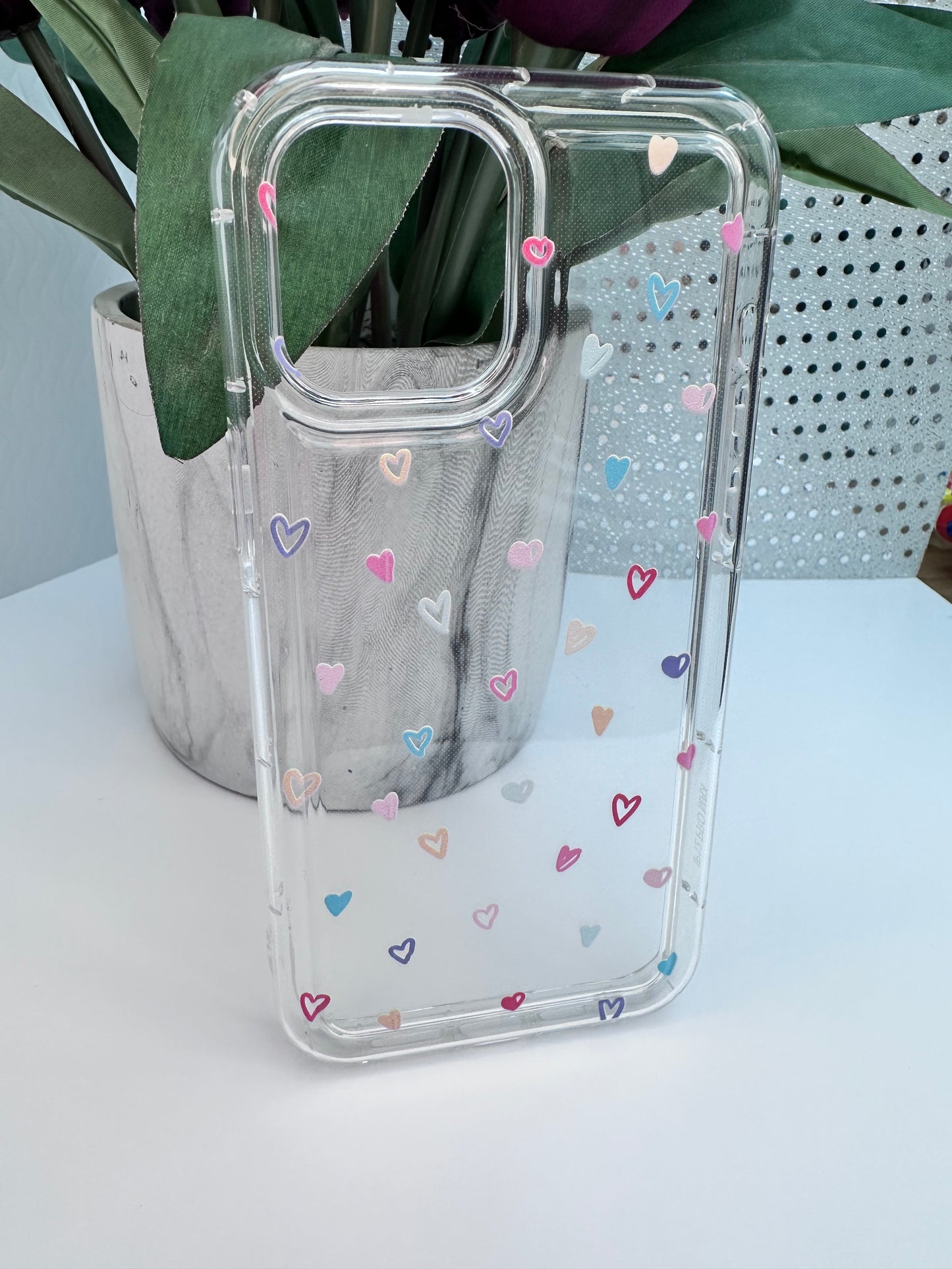 Heart Fusion Clear Phone Case