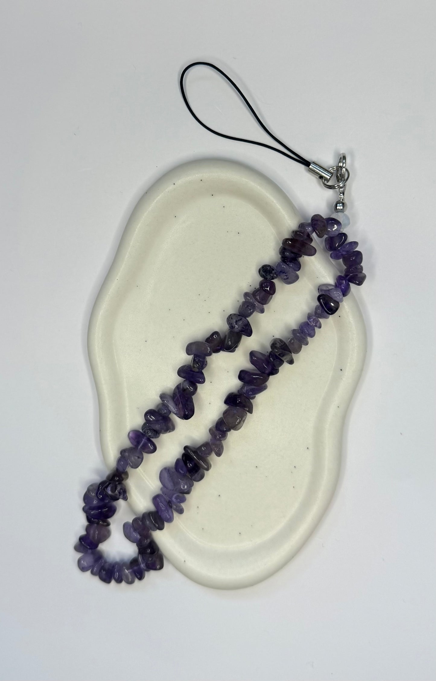 Amethyst Crystal Phone Wrist Strap