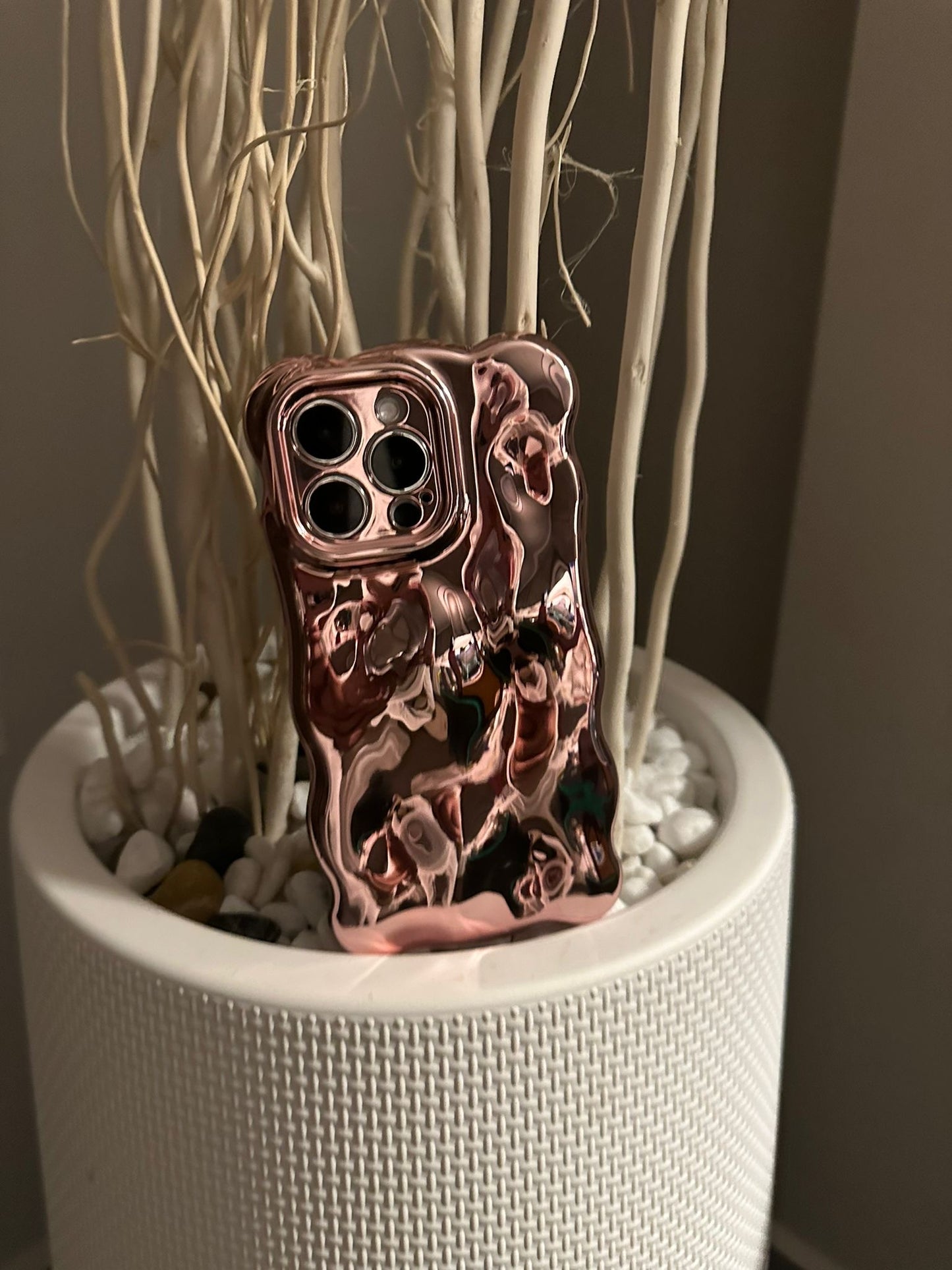 3D Bubble Bliss Metallic Rose Gold Phone Case
