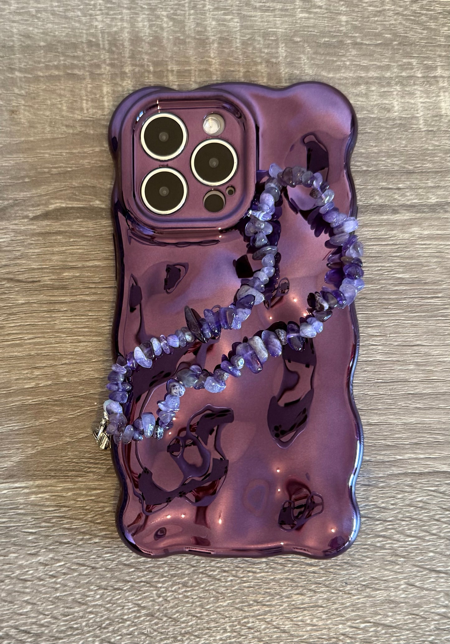 3D Bubble Bliss Metallic Purple Phone Case