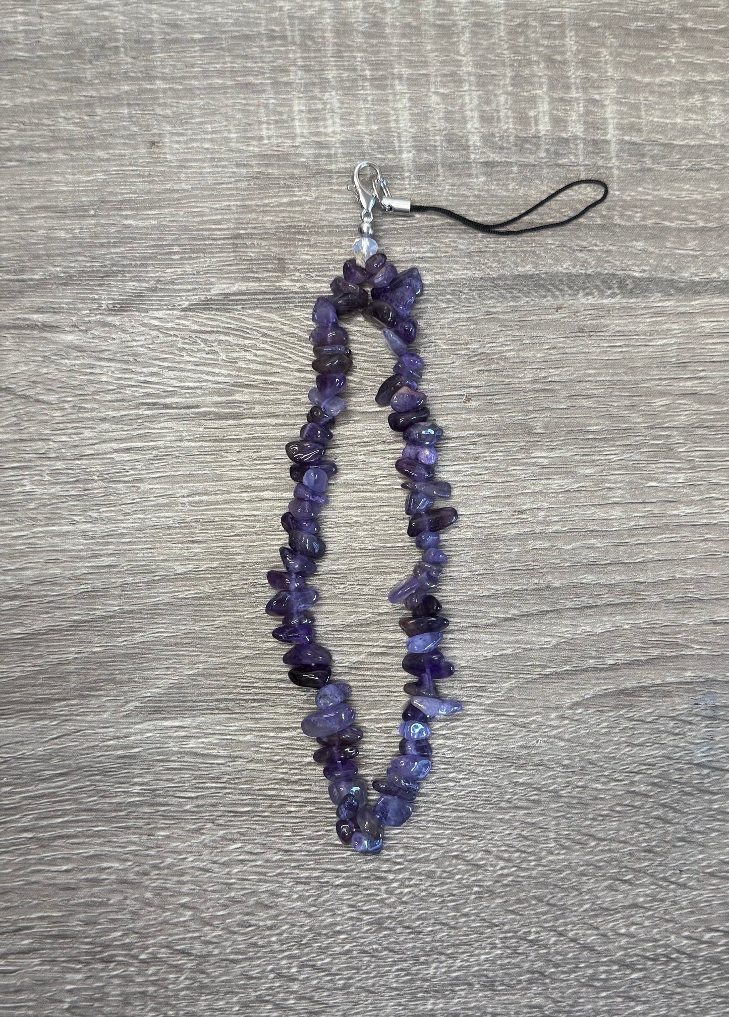 Amethyst Crystal Phone Wrist Strap