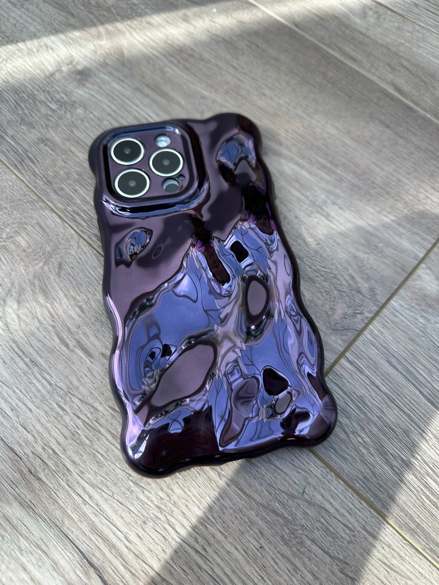 3D Bubble Bliss Metallic Purple Phone Case