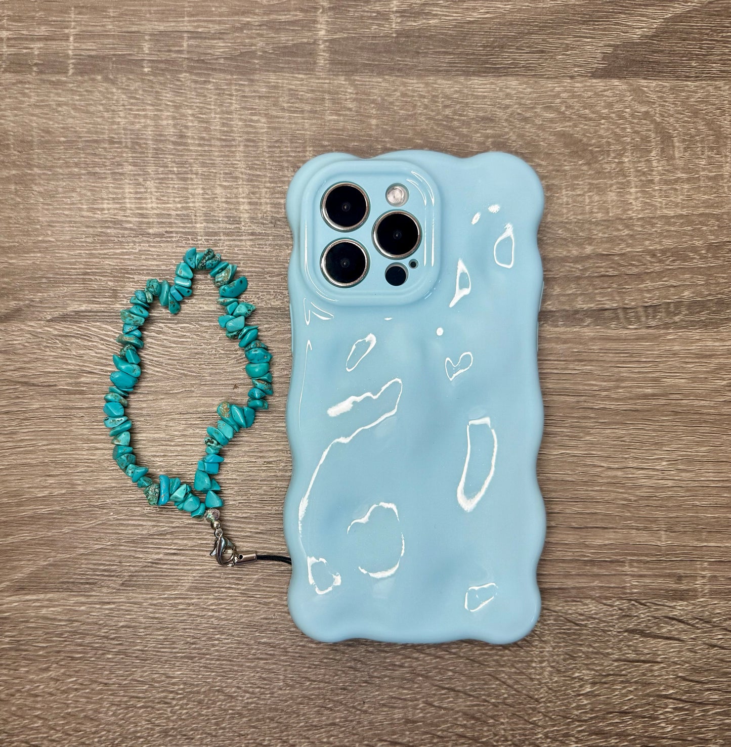 Turquoise Howlite Crystal Phone Wrist Strap