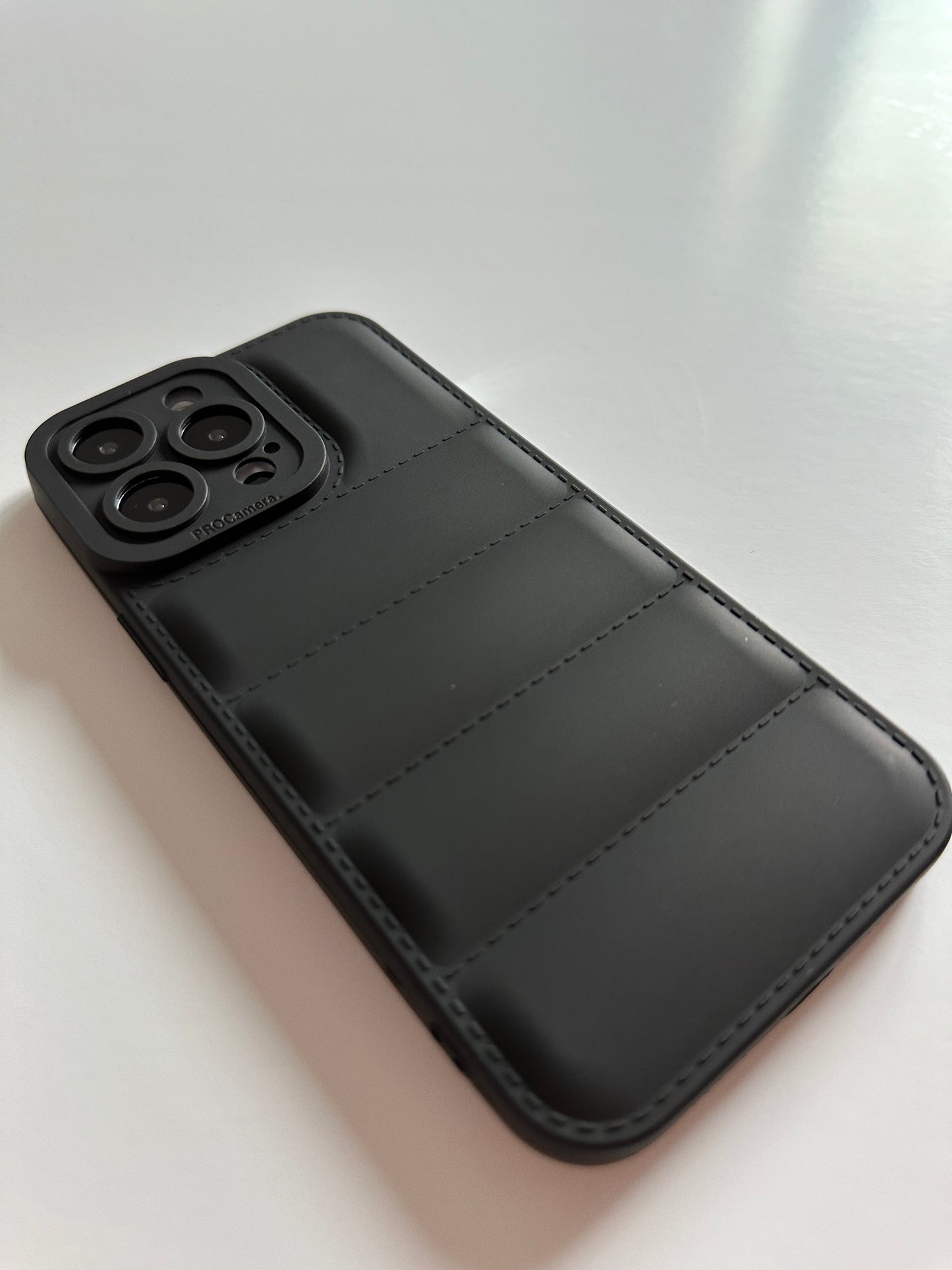 Quilted Black Phone Case