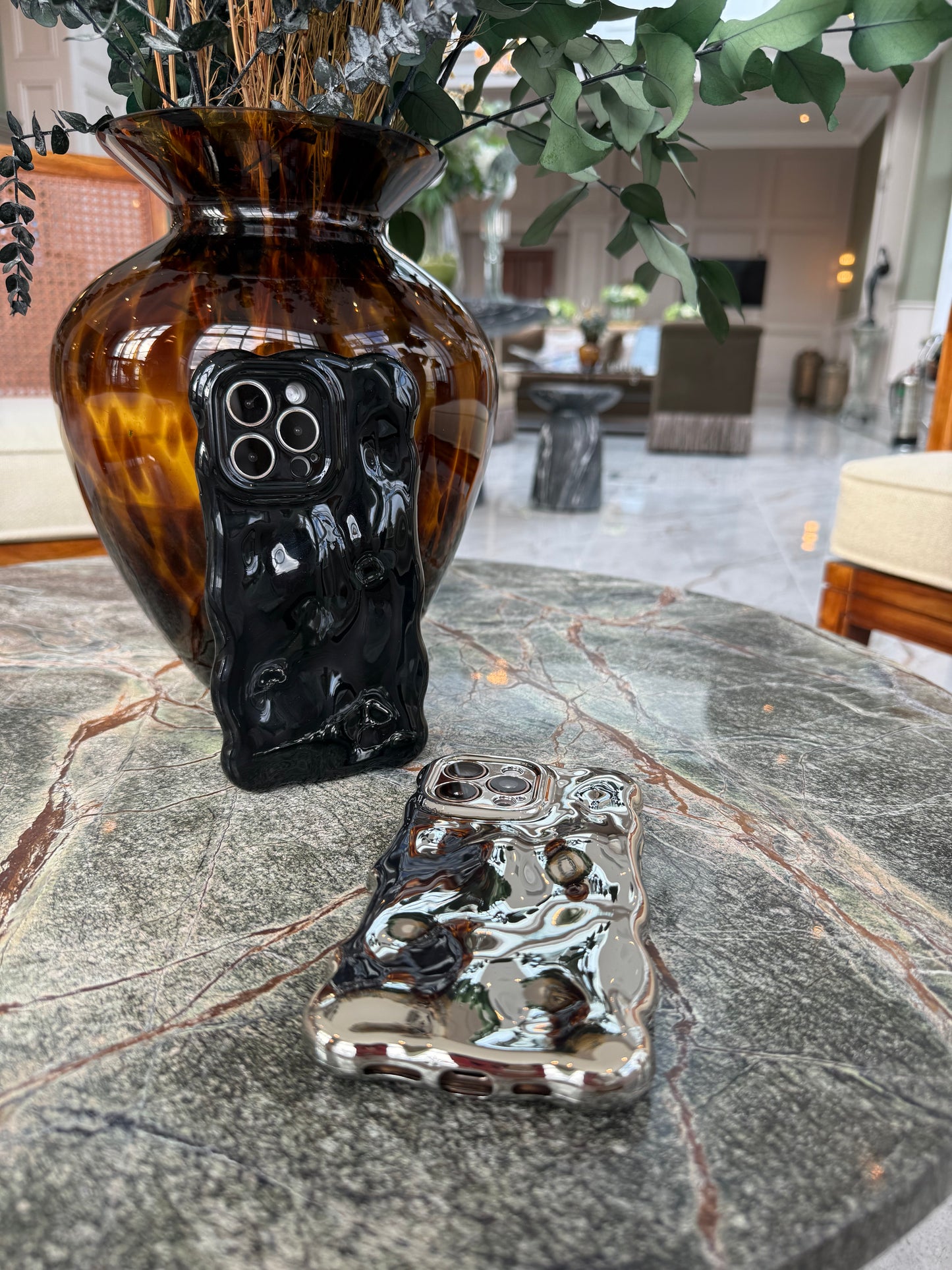 Midnight Black Bubble iPhone Case