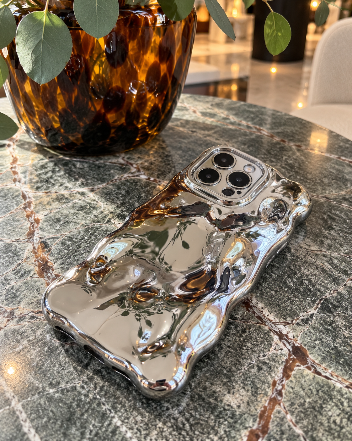 Silver Belle Bubble iPhone Case