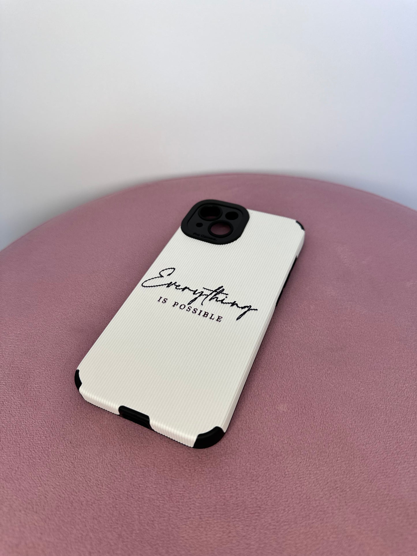 "Everything is Possible” White Affirmation Phone Case