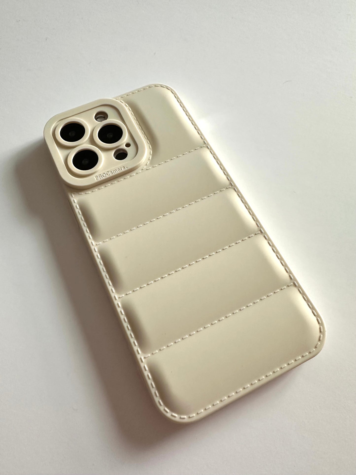 Quilted Cream Phone Case