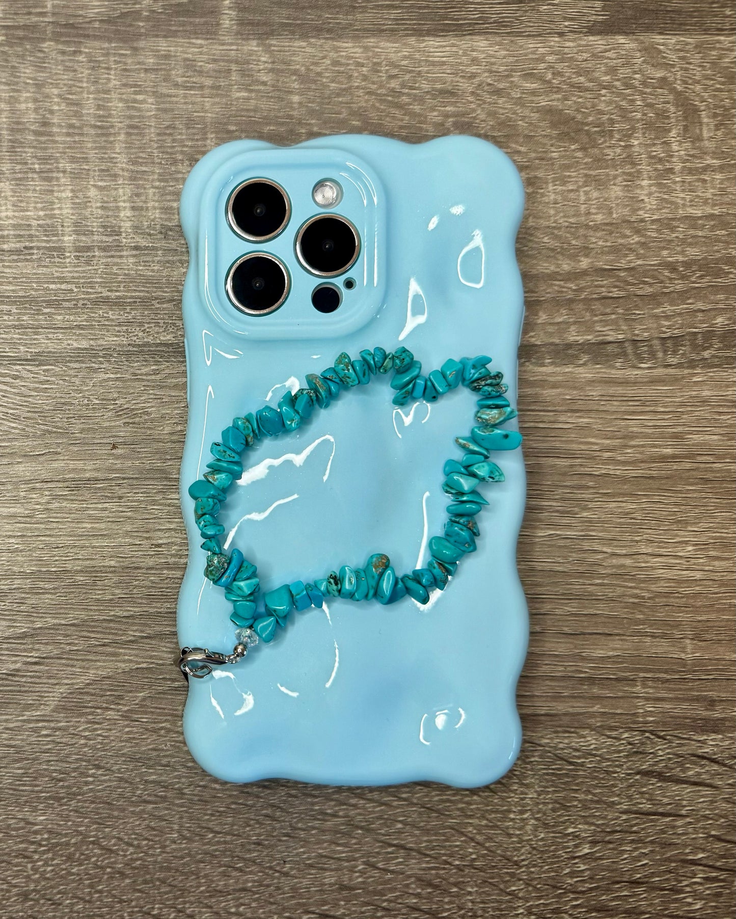 Turquoise Howlite Crystal Phone Wrist Strap