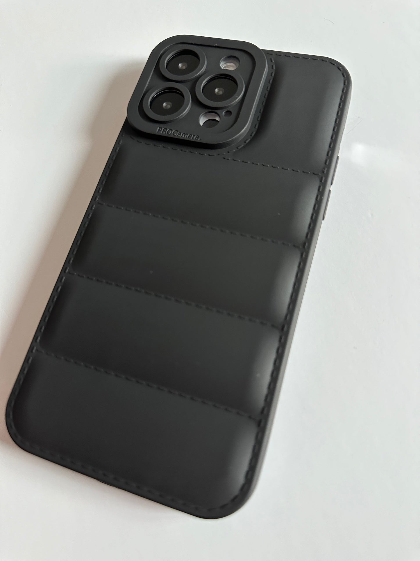 Quilted Black Phone Case