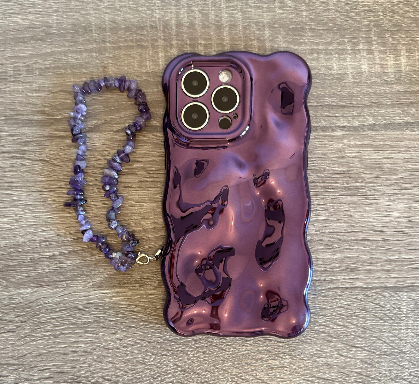 3D Bubble Bliss Metallic Purple Phone Case