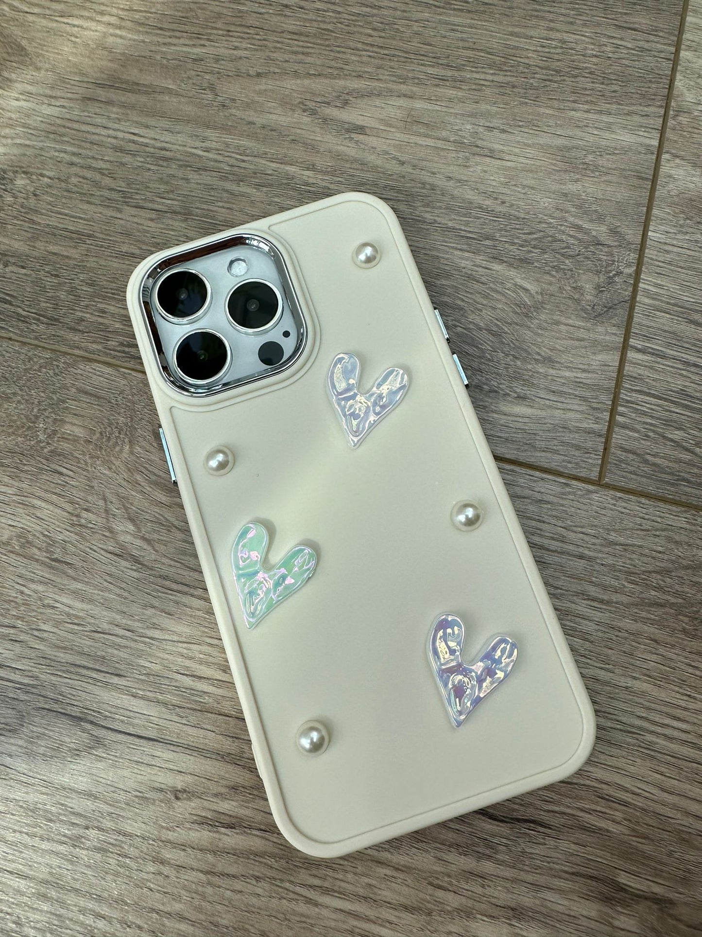 Pearl Heart Shimmer Phone Case