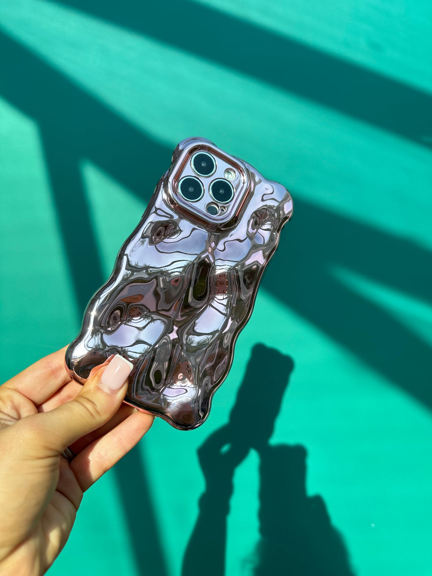3D Bubble Bliss Metallic Rose Gold Phone Case