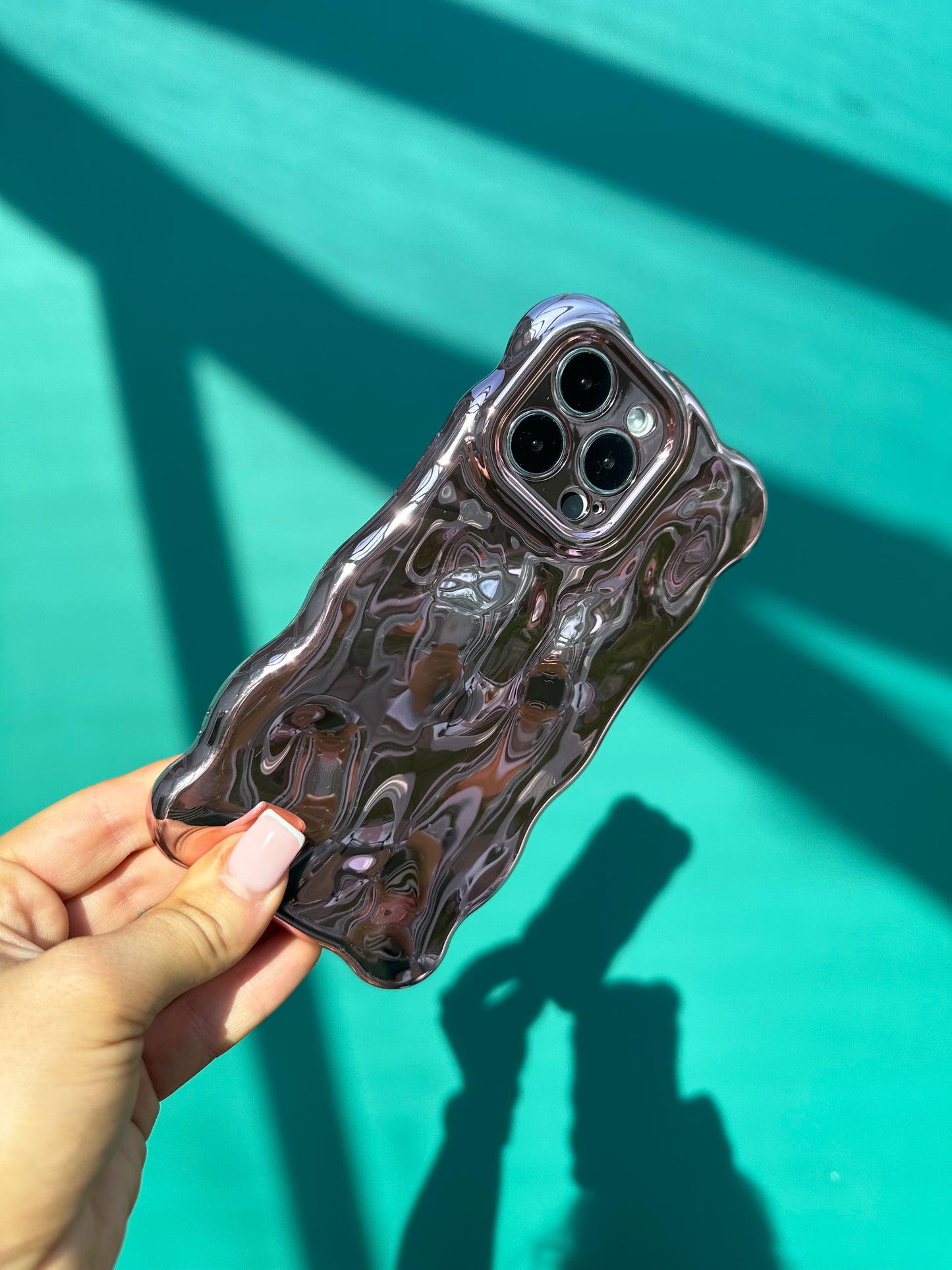 3D Bubble Bliss Metallic Rose Gold Phone Case