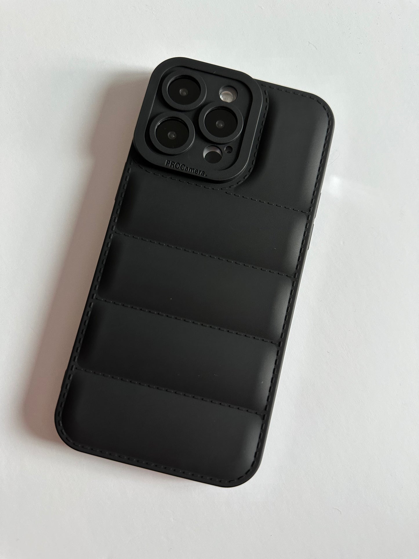 Quilted Black Phone Case