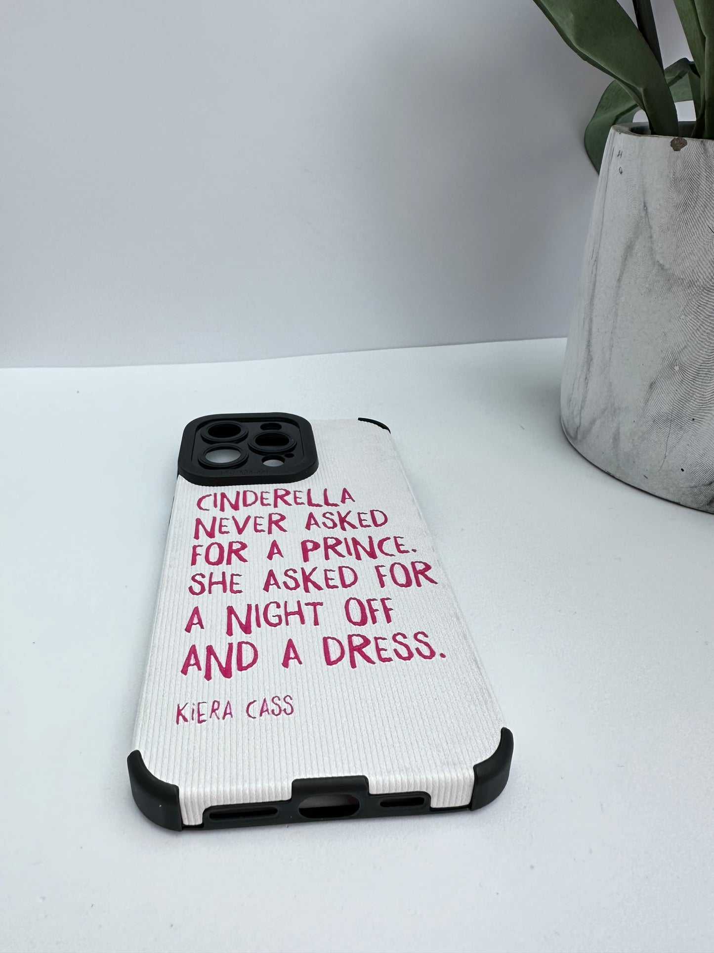 Cinderella: Where Elegance Meets Rebellion White Phone Case