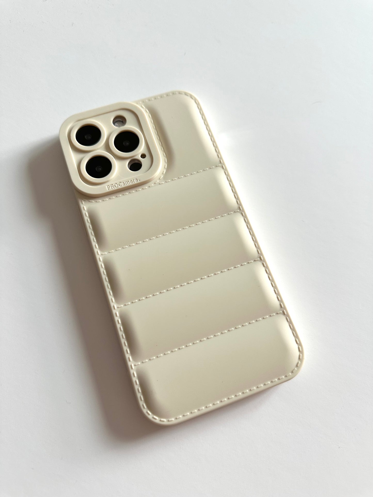 Quilted Cream Phone Case