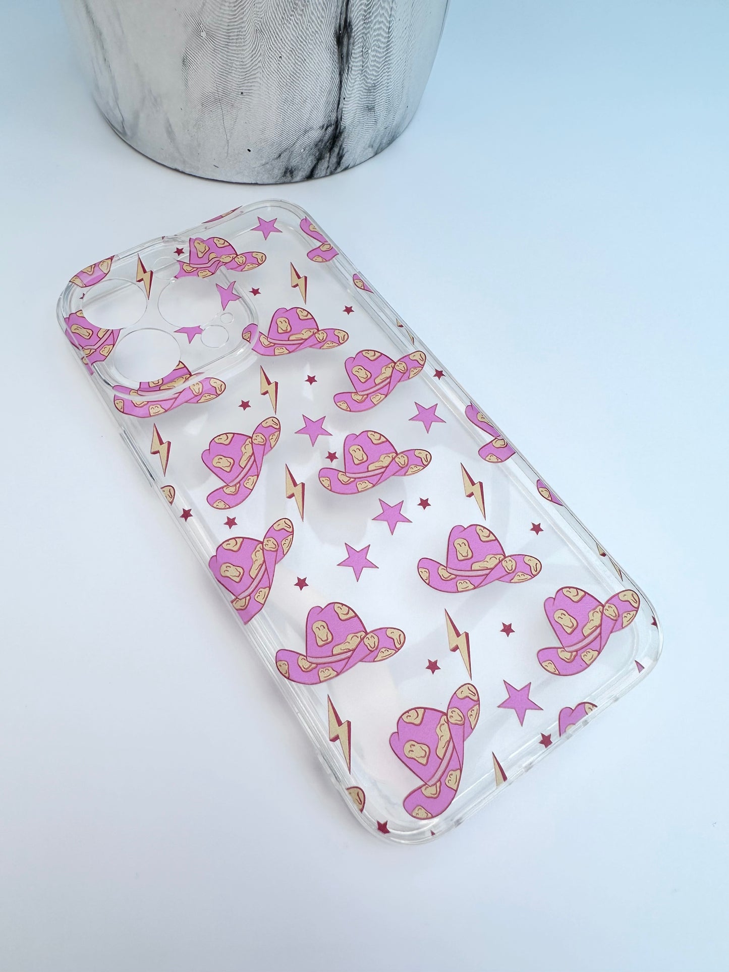 Stormy Wild Western Clear Phone Case