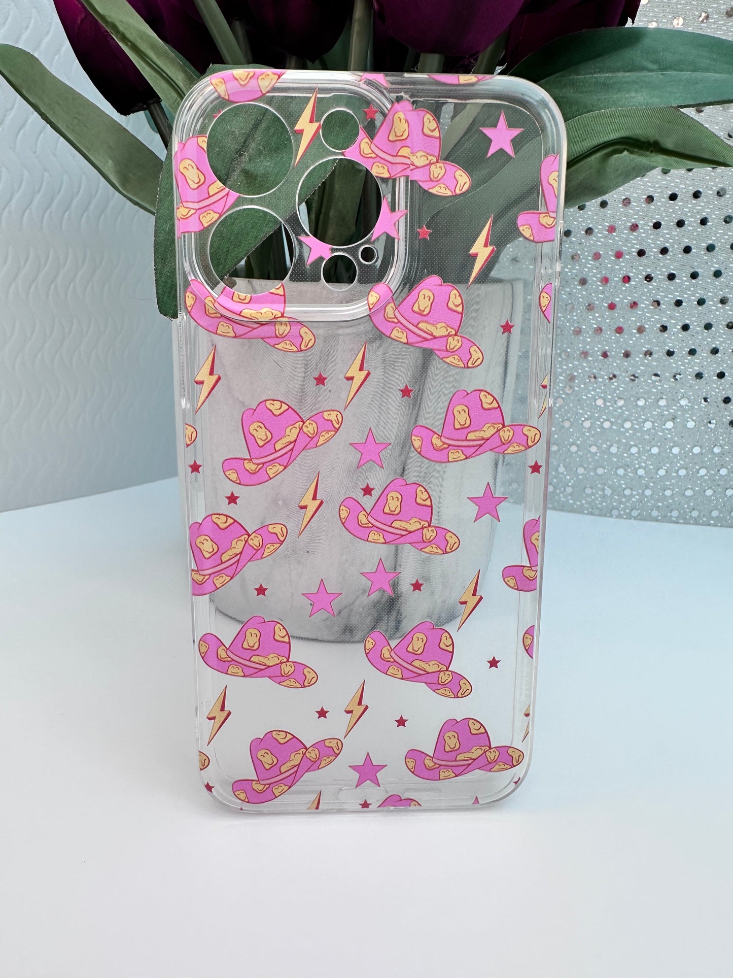 Stormy Wild Western Clear Phone Case