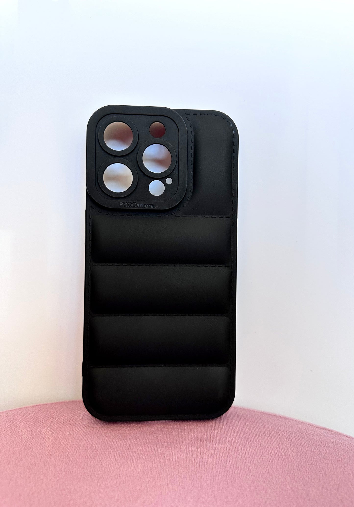 Quilted Black Phone Case