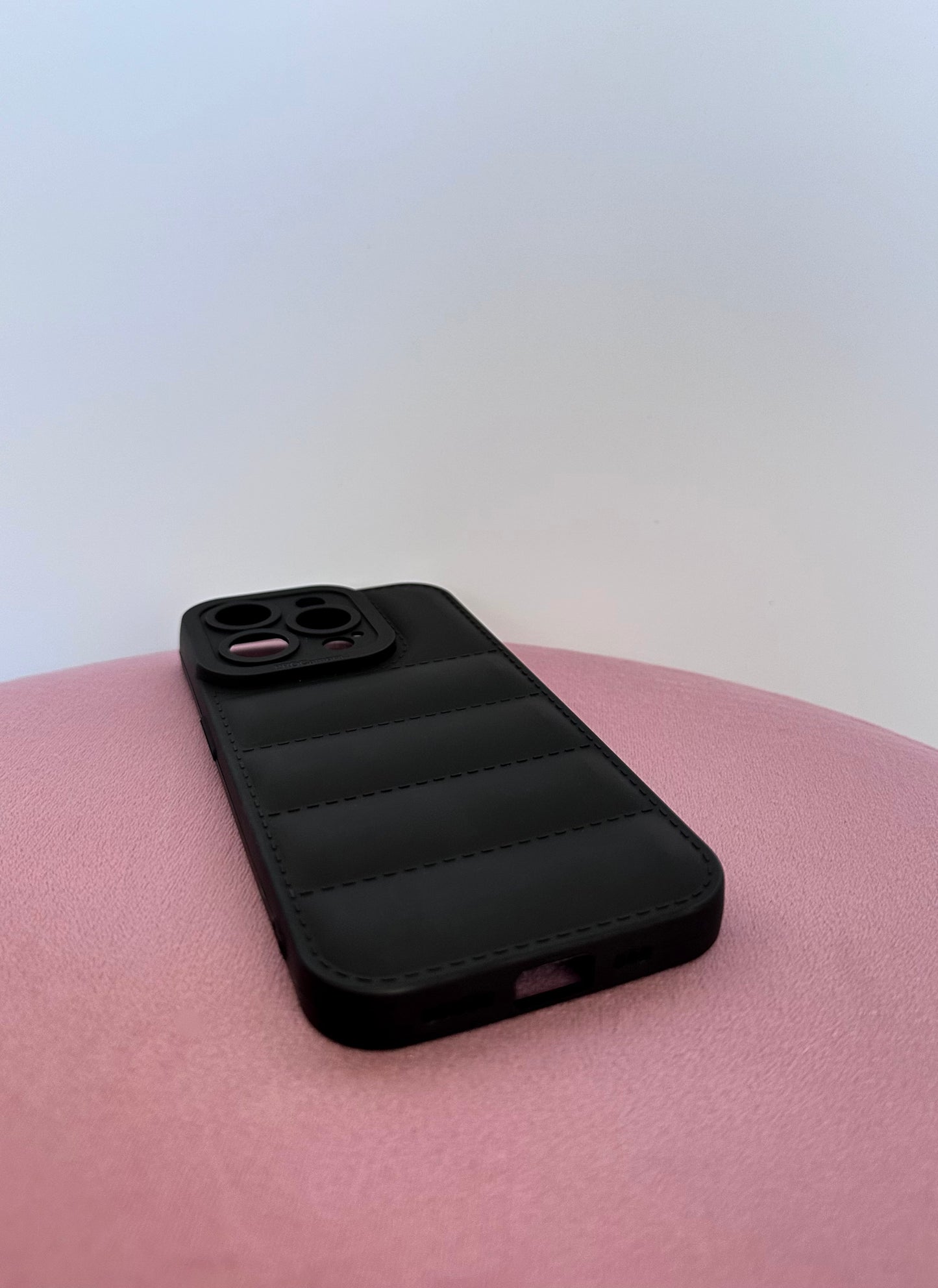 Quilted Black Phone Case