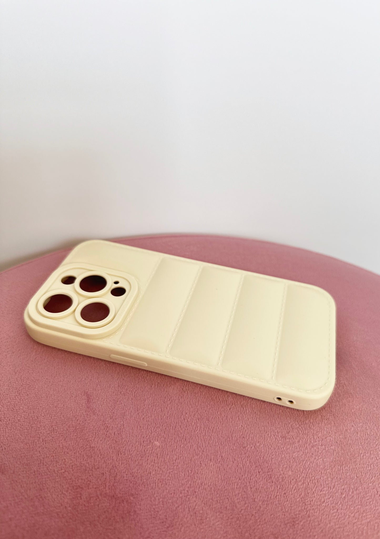 Quilted Cream Phone Case