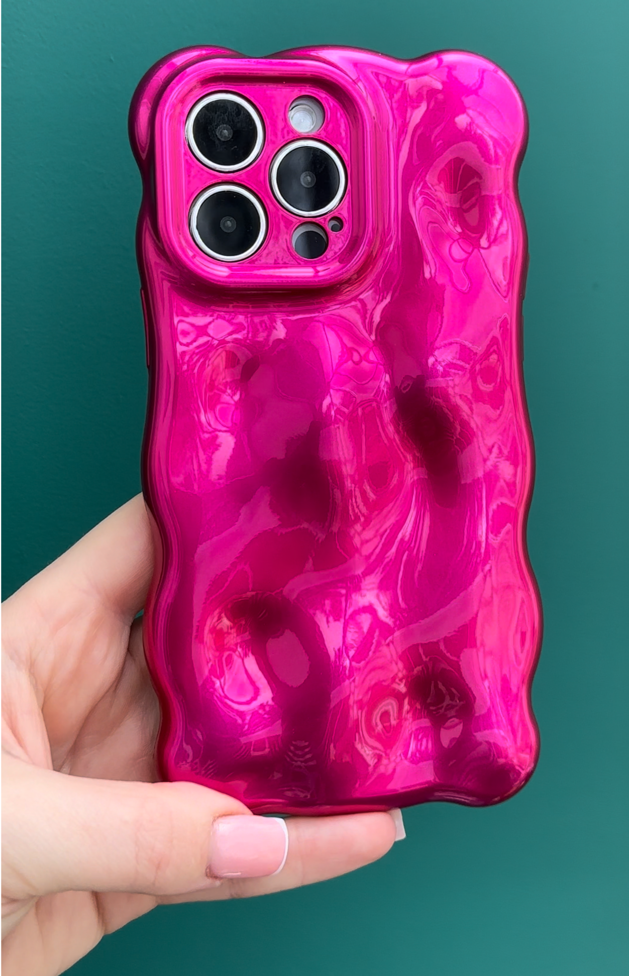 3D Bubble Bliss Hot Pink Phone Case