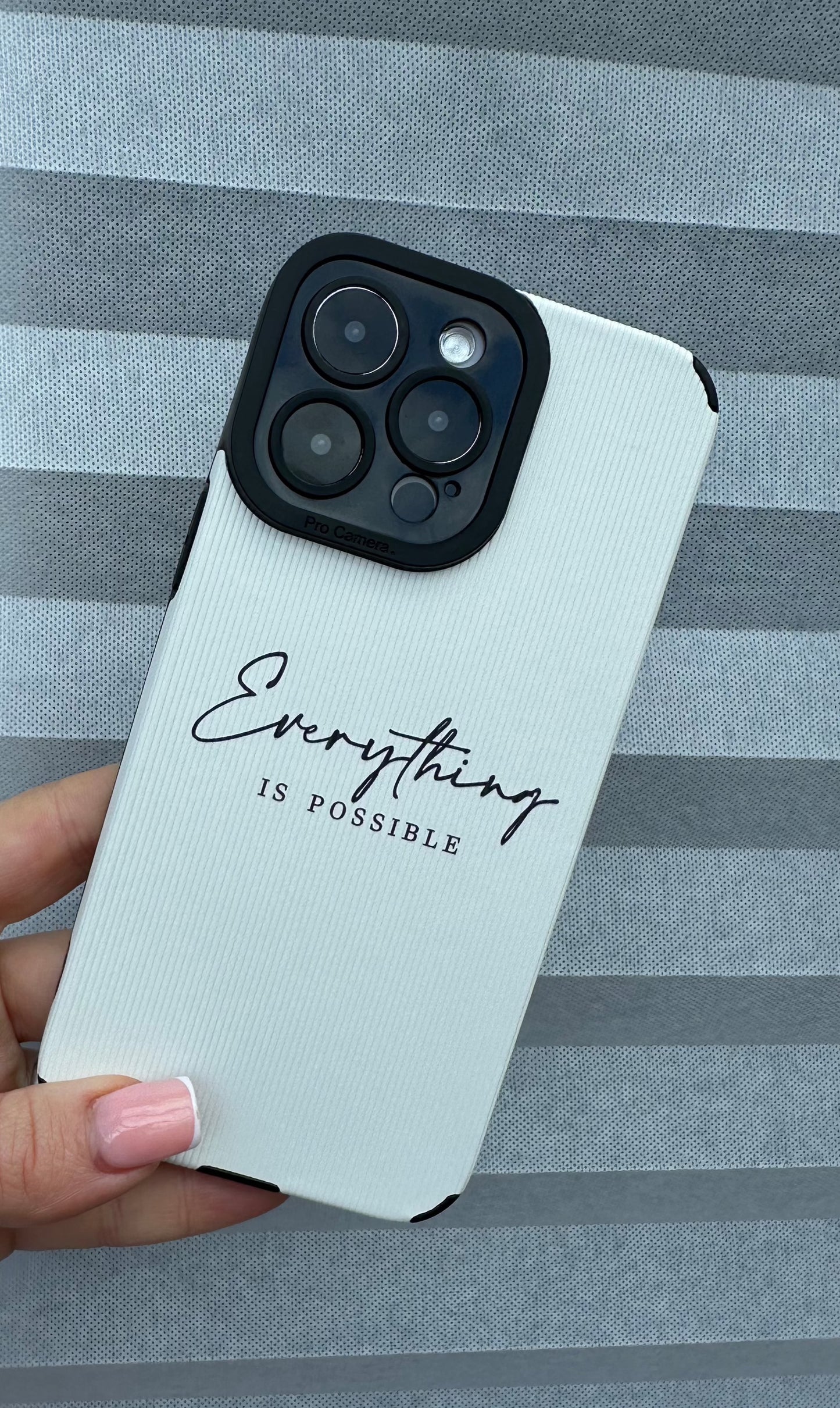 "Everything is Possible” White Affirmation Phone Case