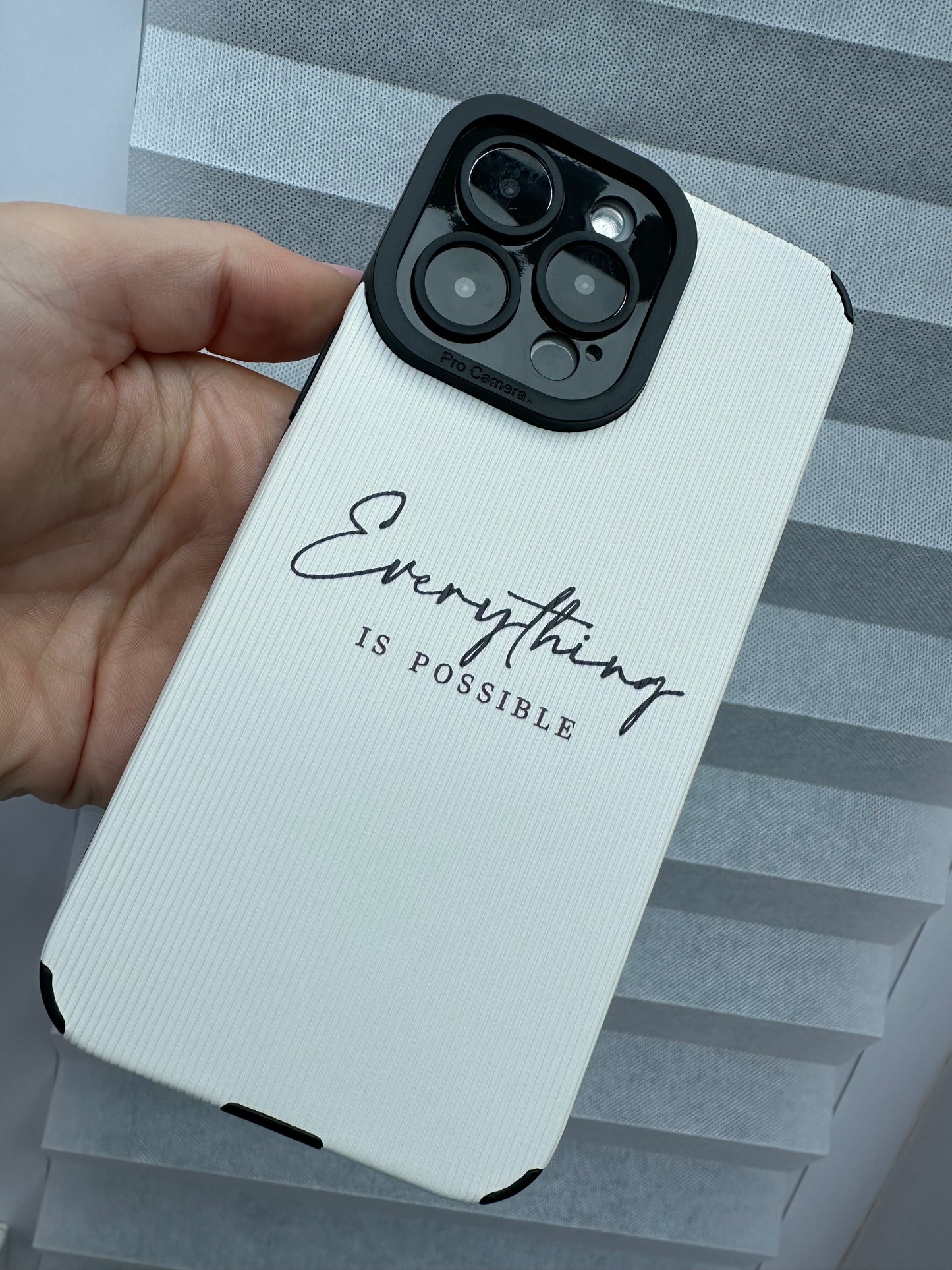 "Everything is Possible” White Affirmation Phone Case