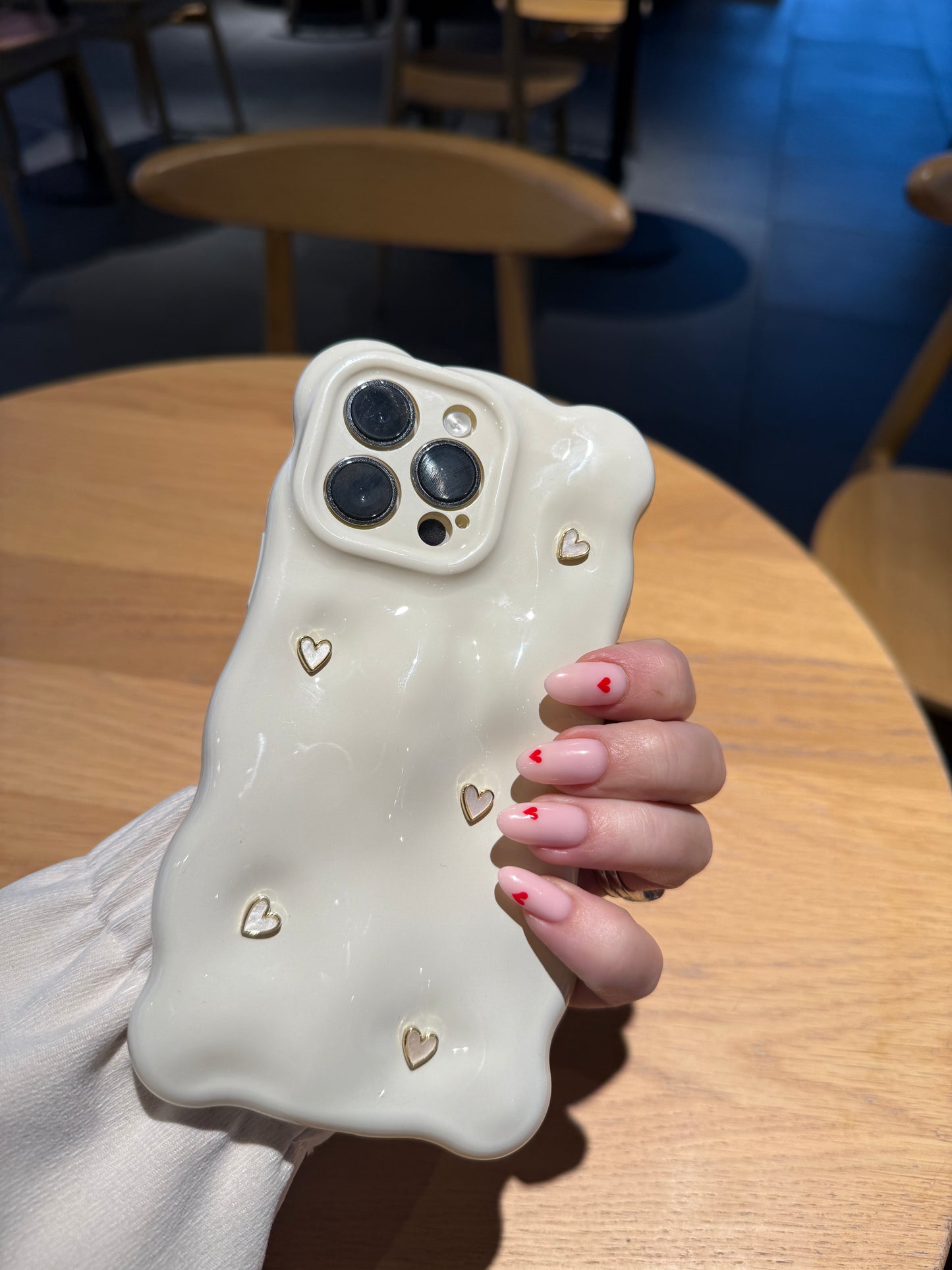 3D Bubble Bliss Heart Cream Phone Case