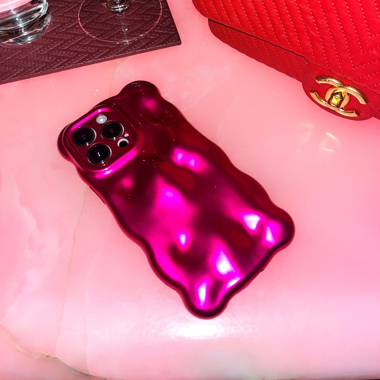3D Bubble Bliss Hot Pink Phone Case