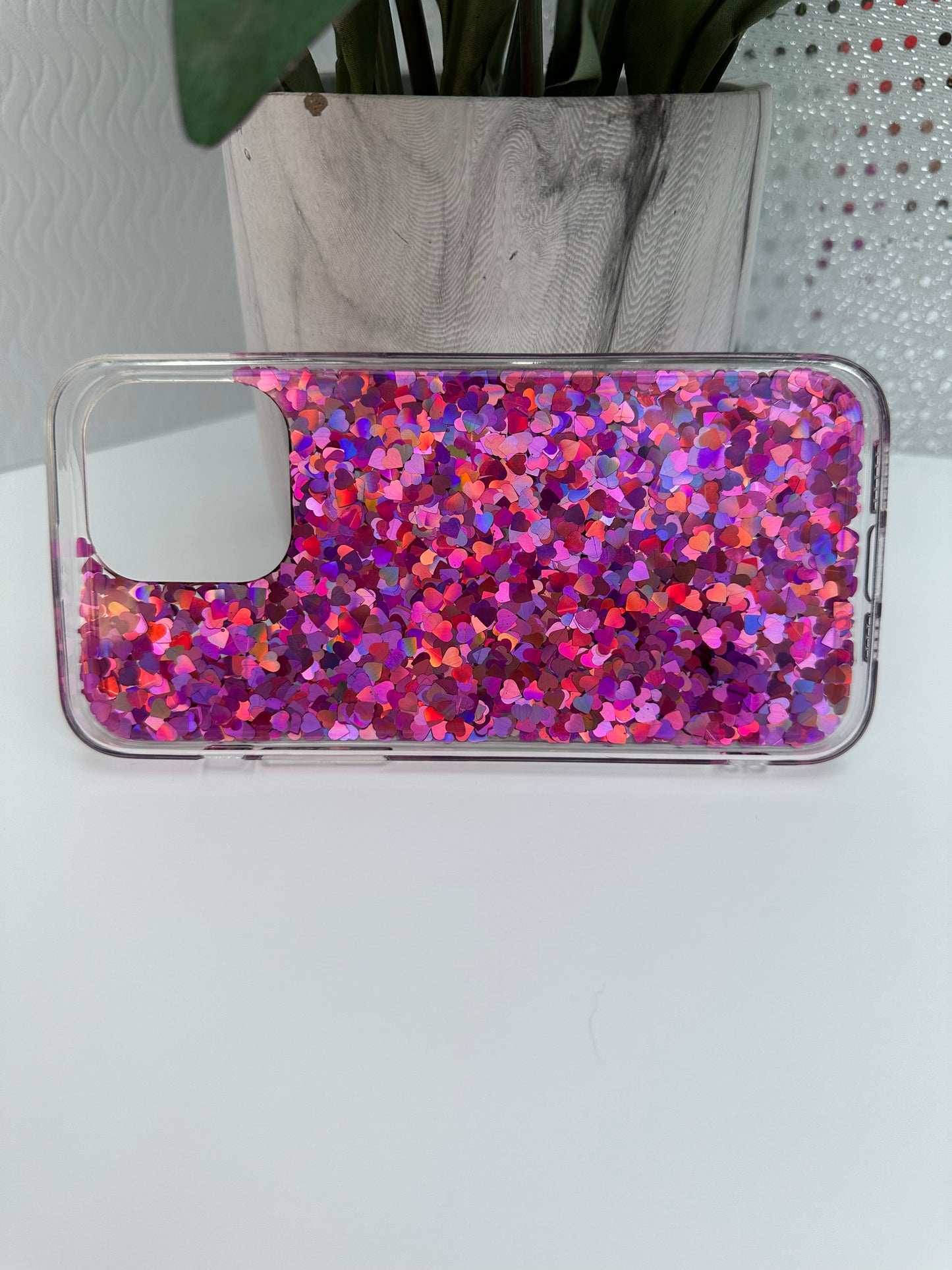 Heart Confetti Pink Phone Case