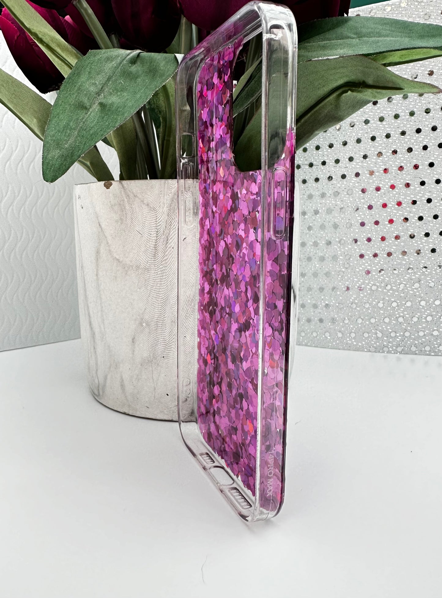 Heart Confetti Pink Phone Case