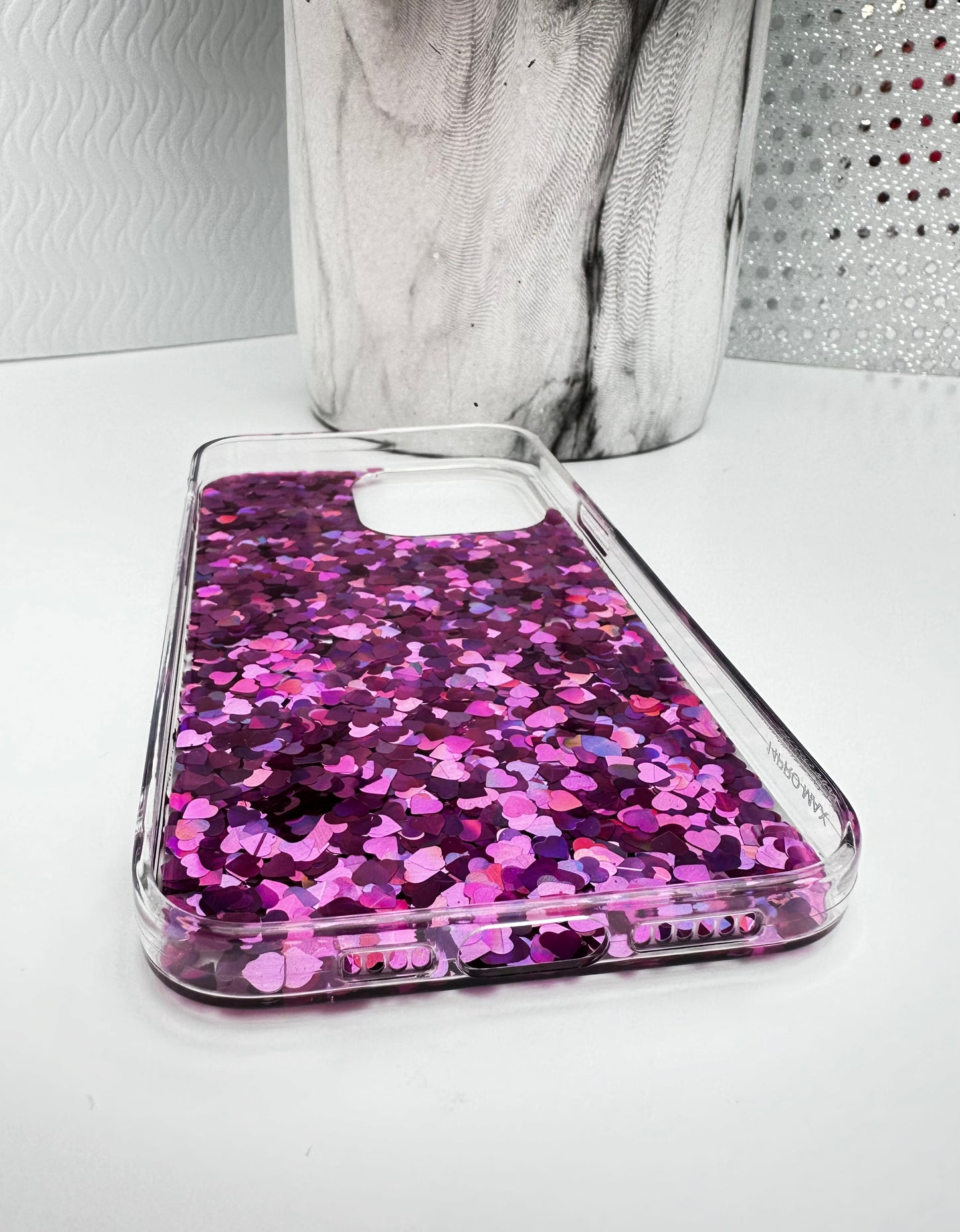 Heart Confetti Pink Phone Case