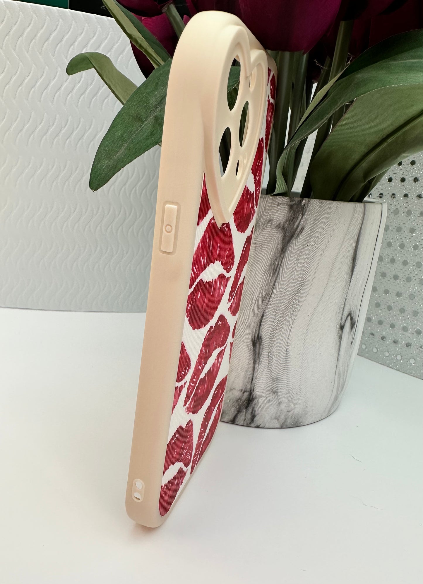 Bold Kisses Red Phone Case