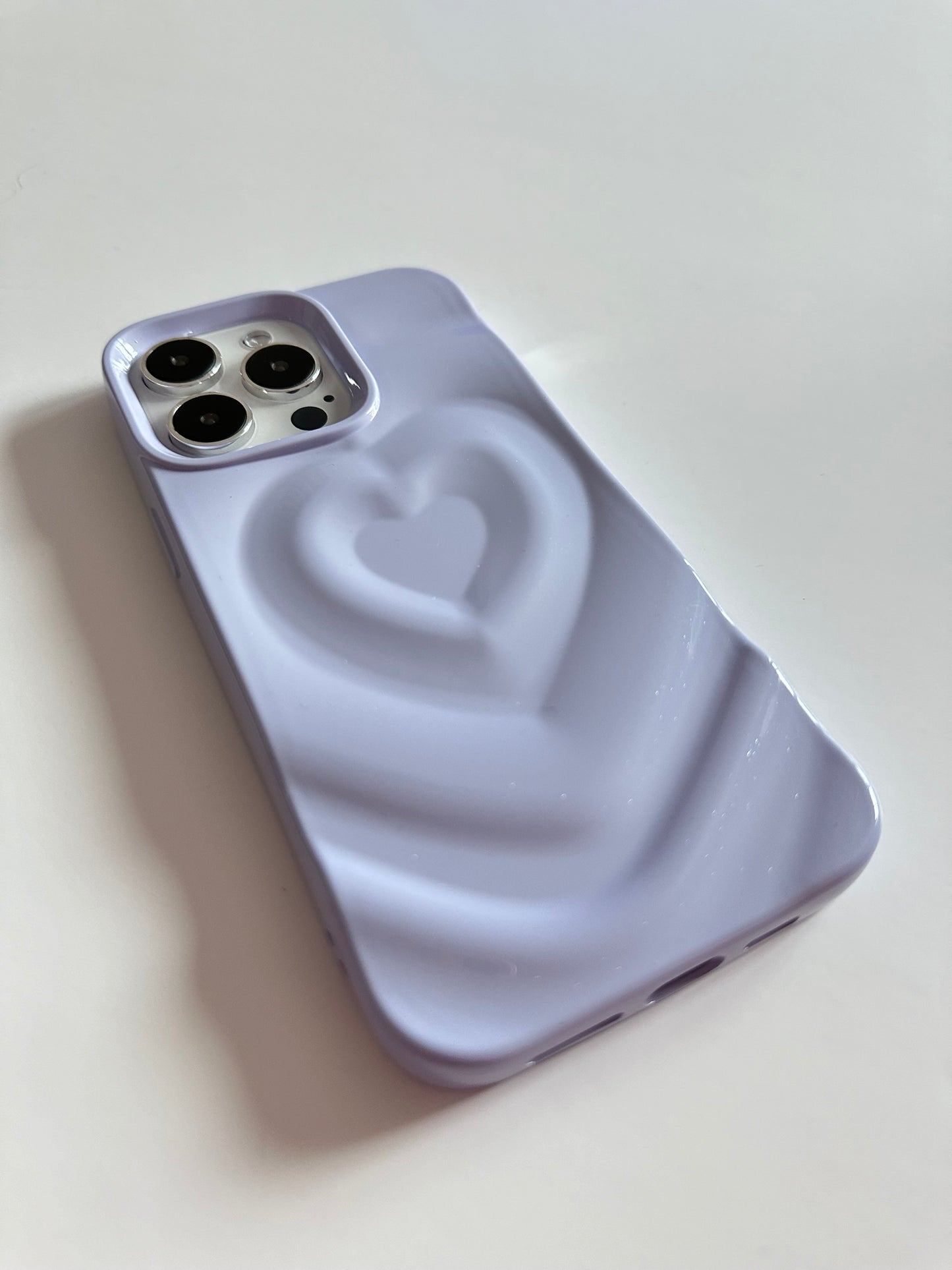 3D Heart Embrace Violet Haze Phone Case