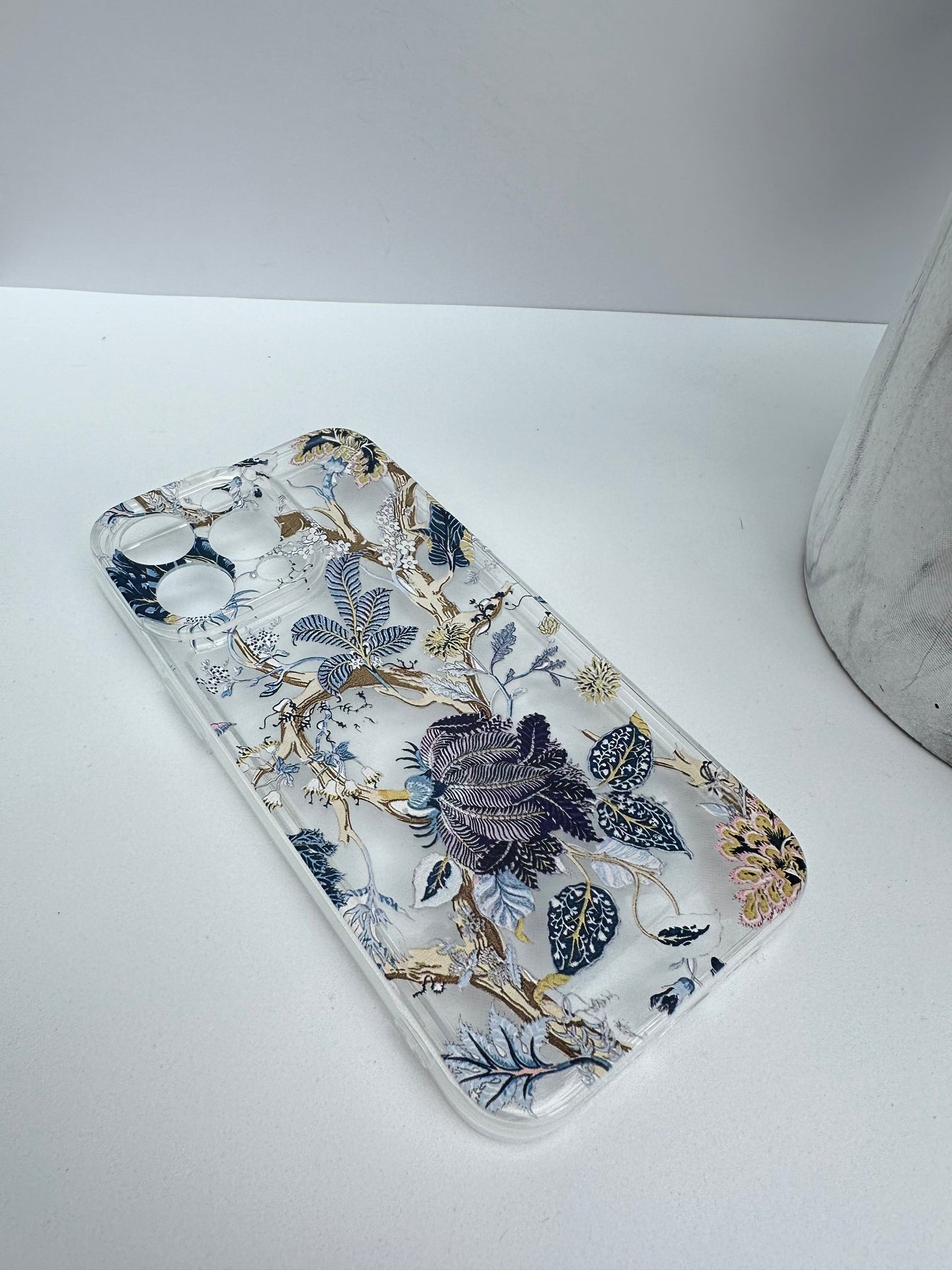 Blue Shell Leaf Tree Clear Phone Case