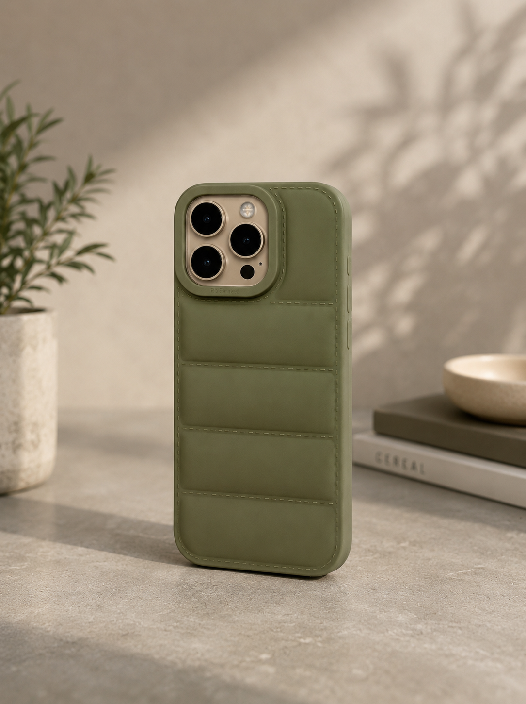 Olive Grove Quilted Phone Case