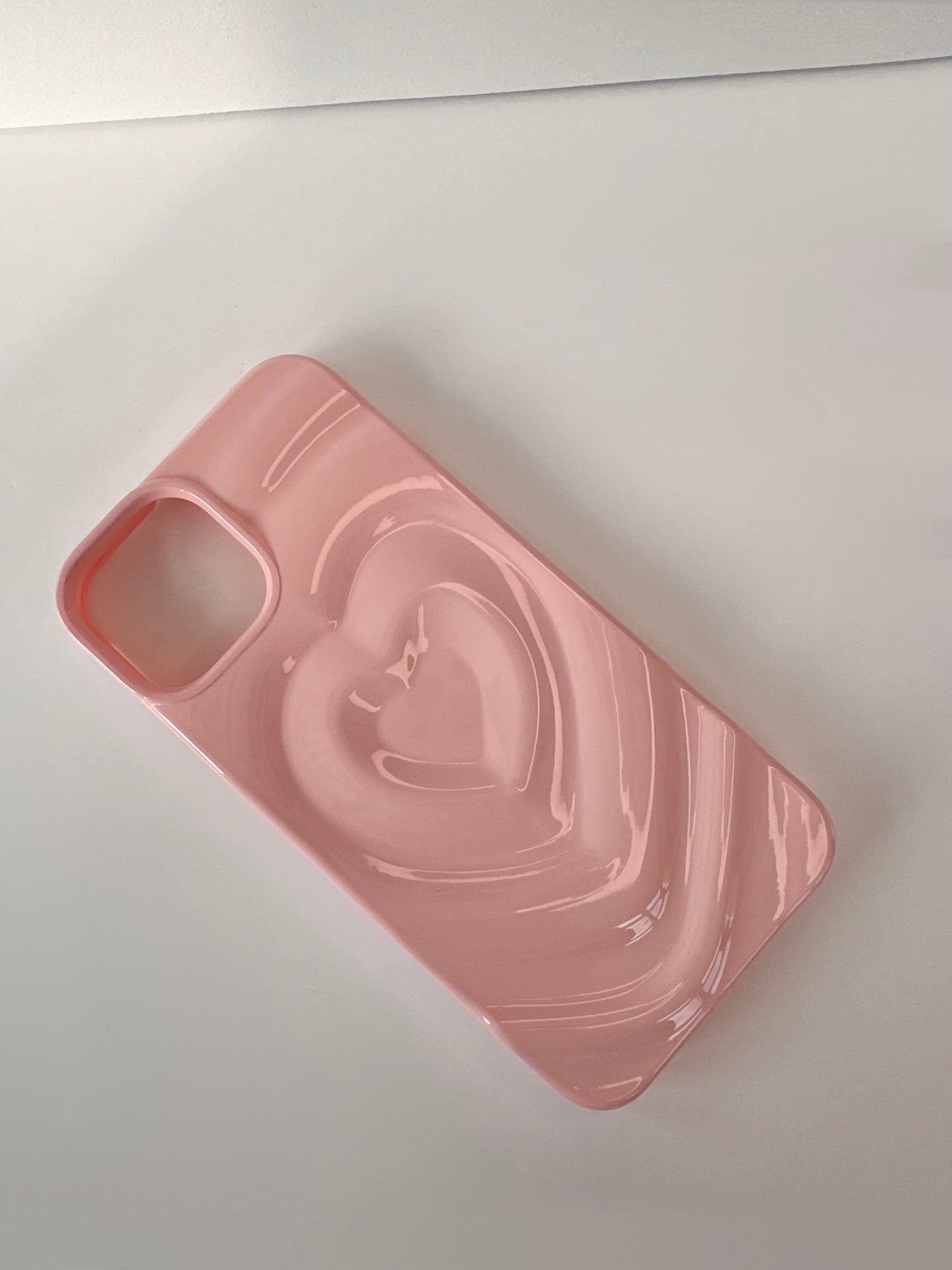 3D Heart Embrace Baby Pink Phone Case