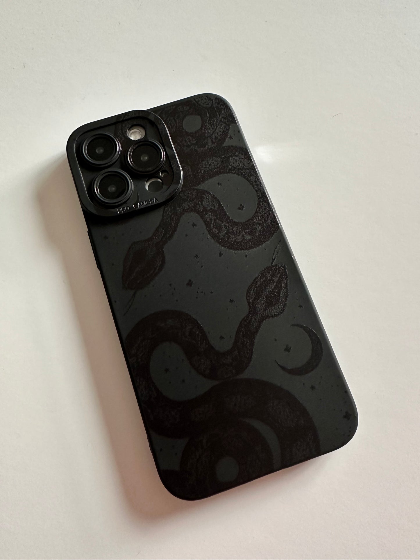 Serpent Charm Black Phone Case