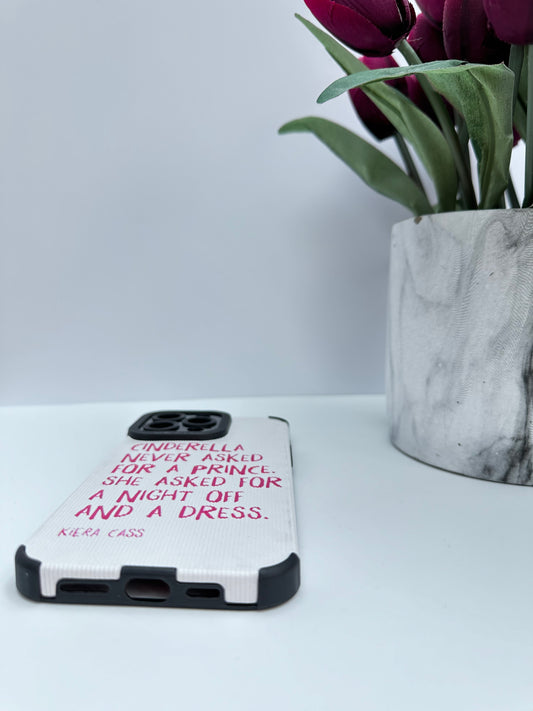 Cinderella: Where Elegance Meets Rebellion White Phone Case