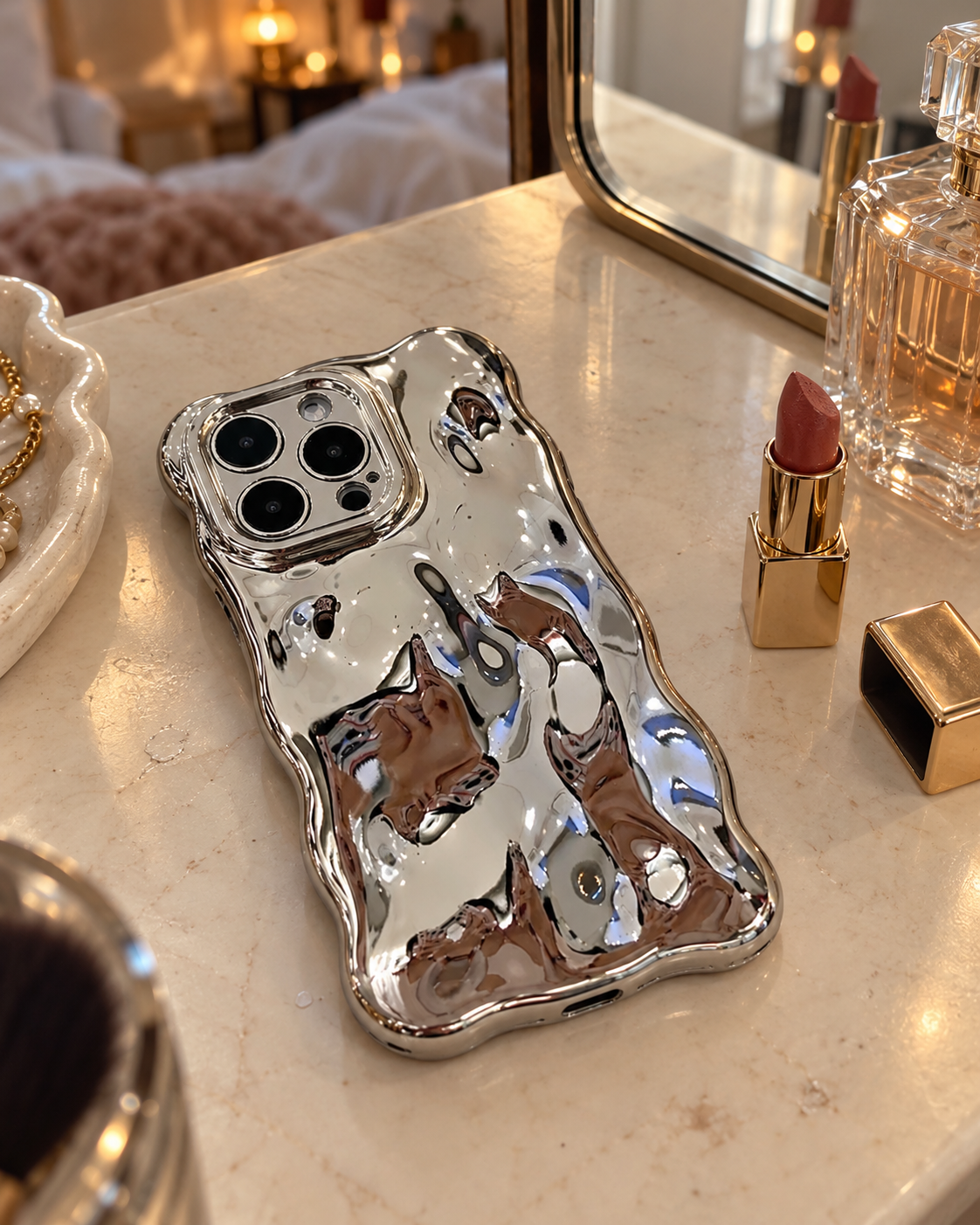Silver Belle Bubble iPhone Case