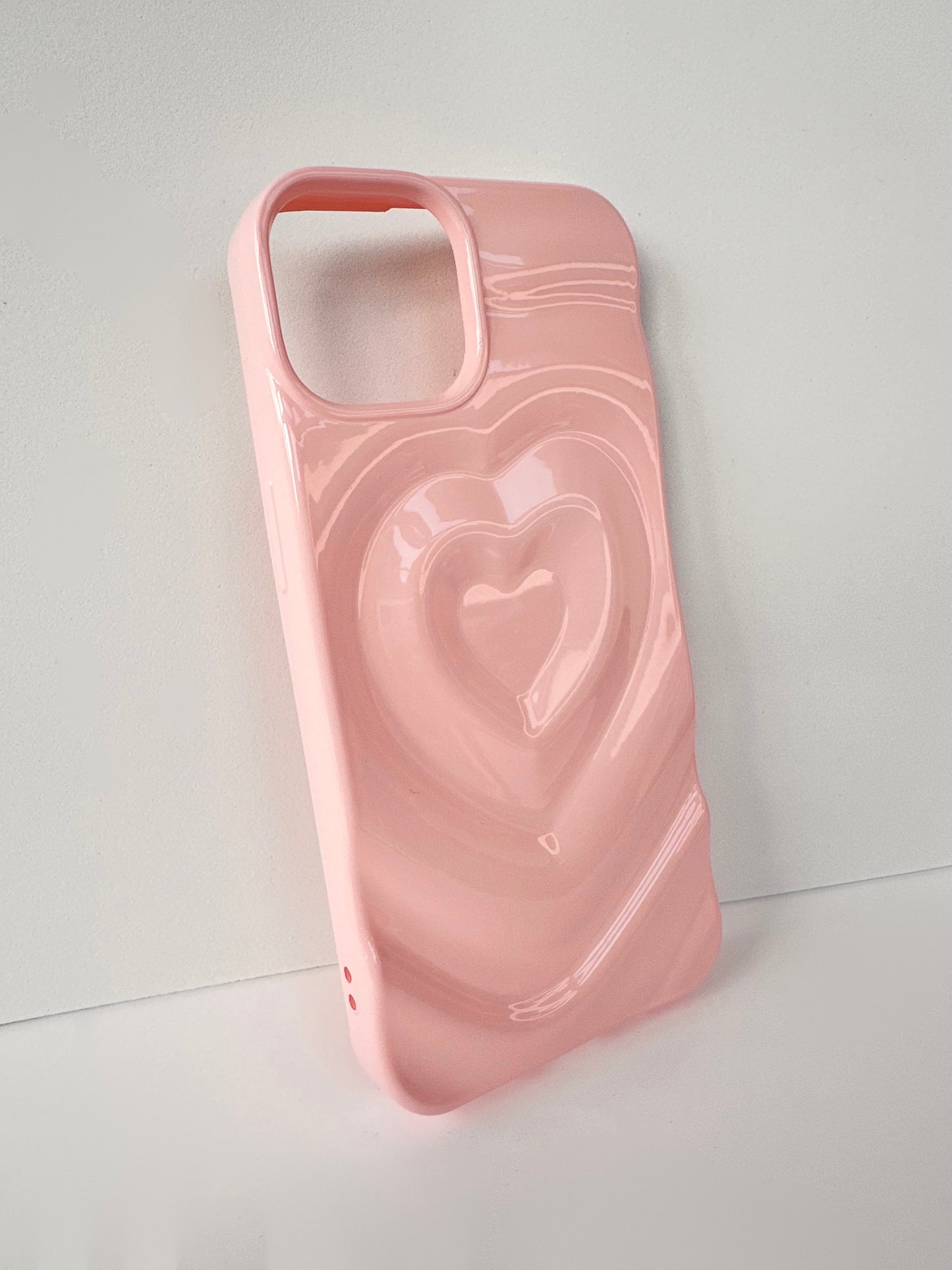 3D Heart Embrace Baby Pink Phone Case