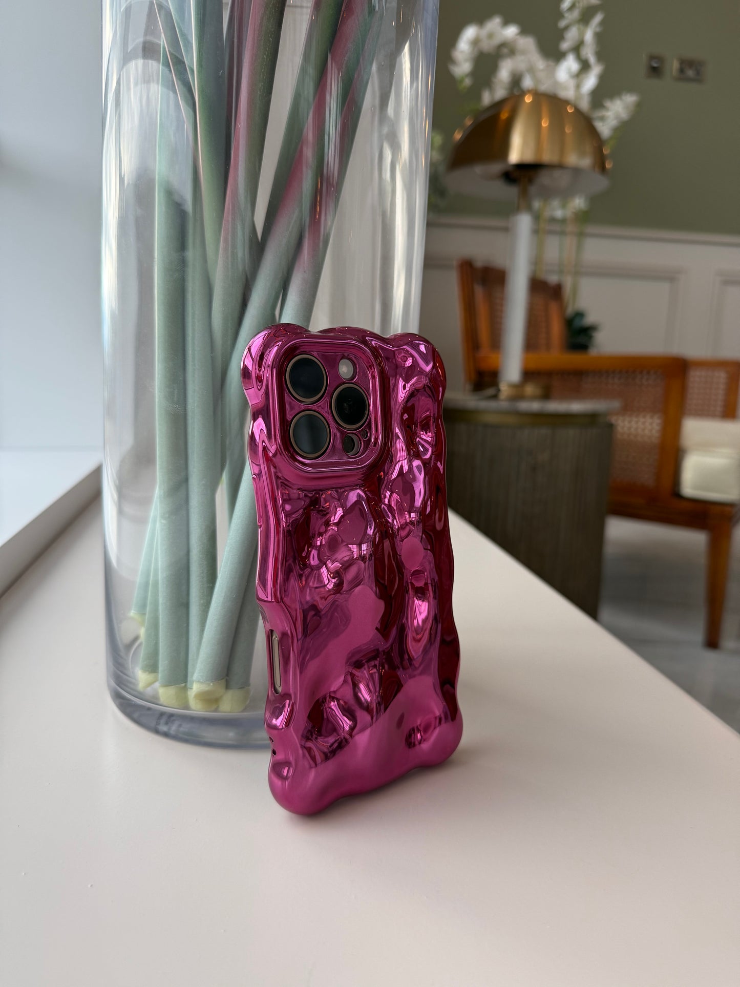 Hot Pink Bubble Phone Case