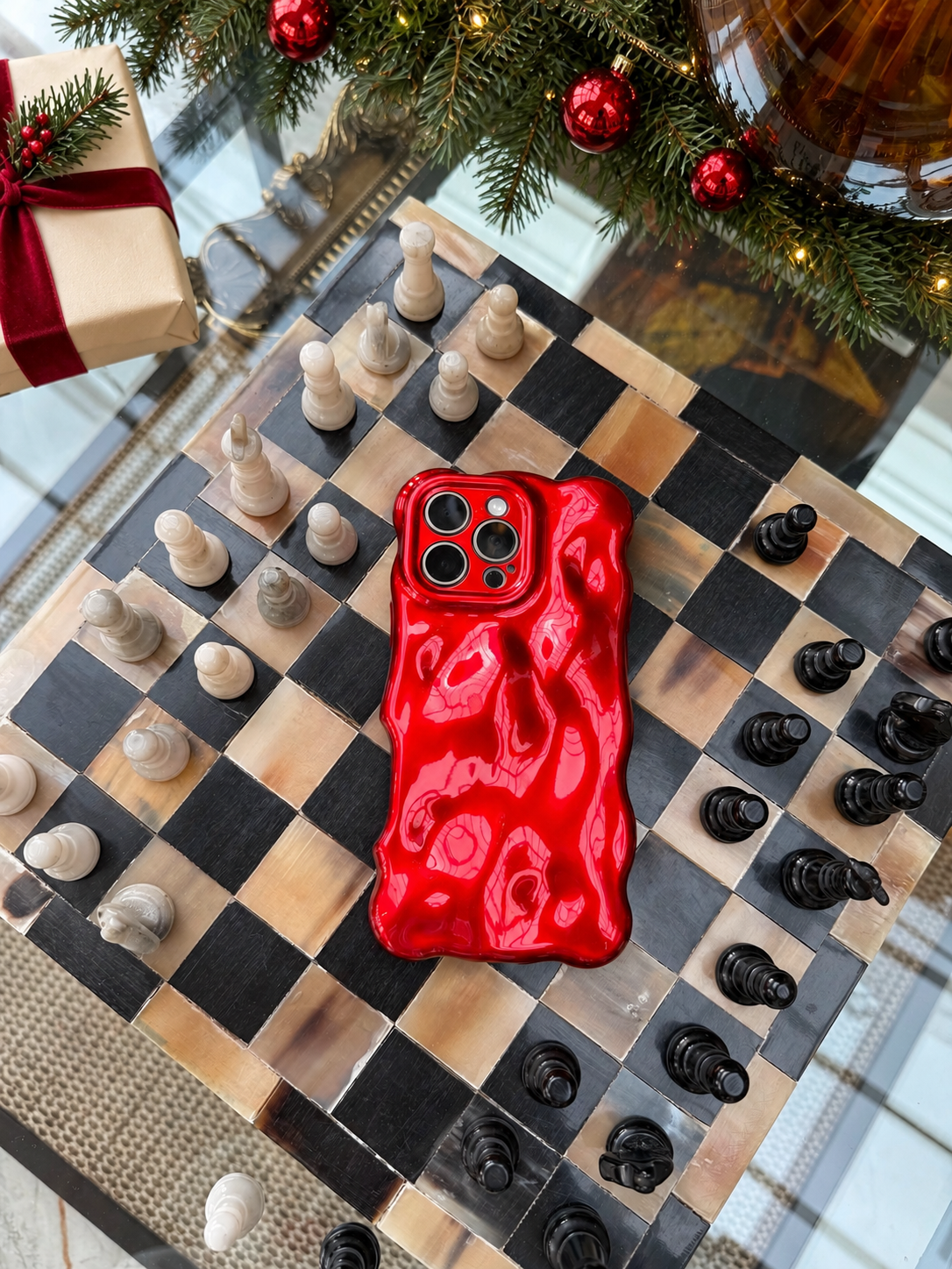 Red Bauble Bubble iPhone Case