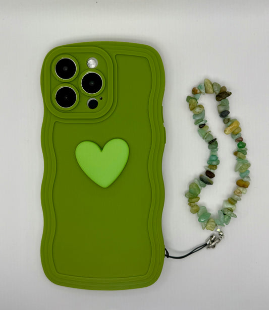 Green Aventurine Crystal Phone Wrist Strap