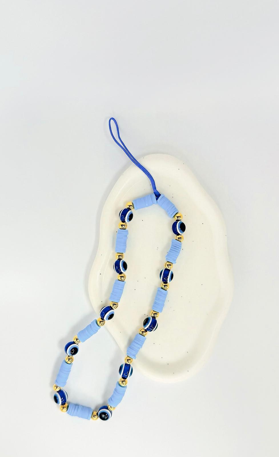 Evil Eye Beaded Phone Wrist Strap