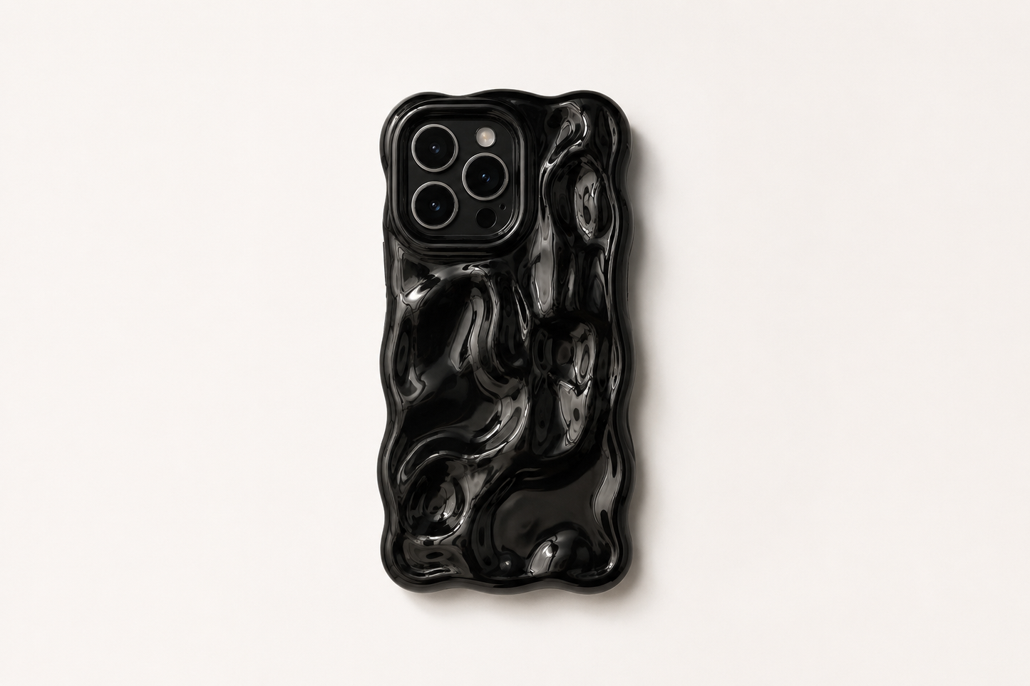 Midnight Black Bubble iPhone Case