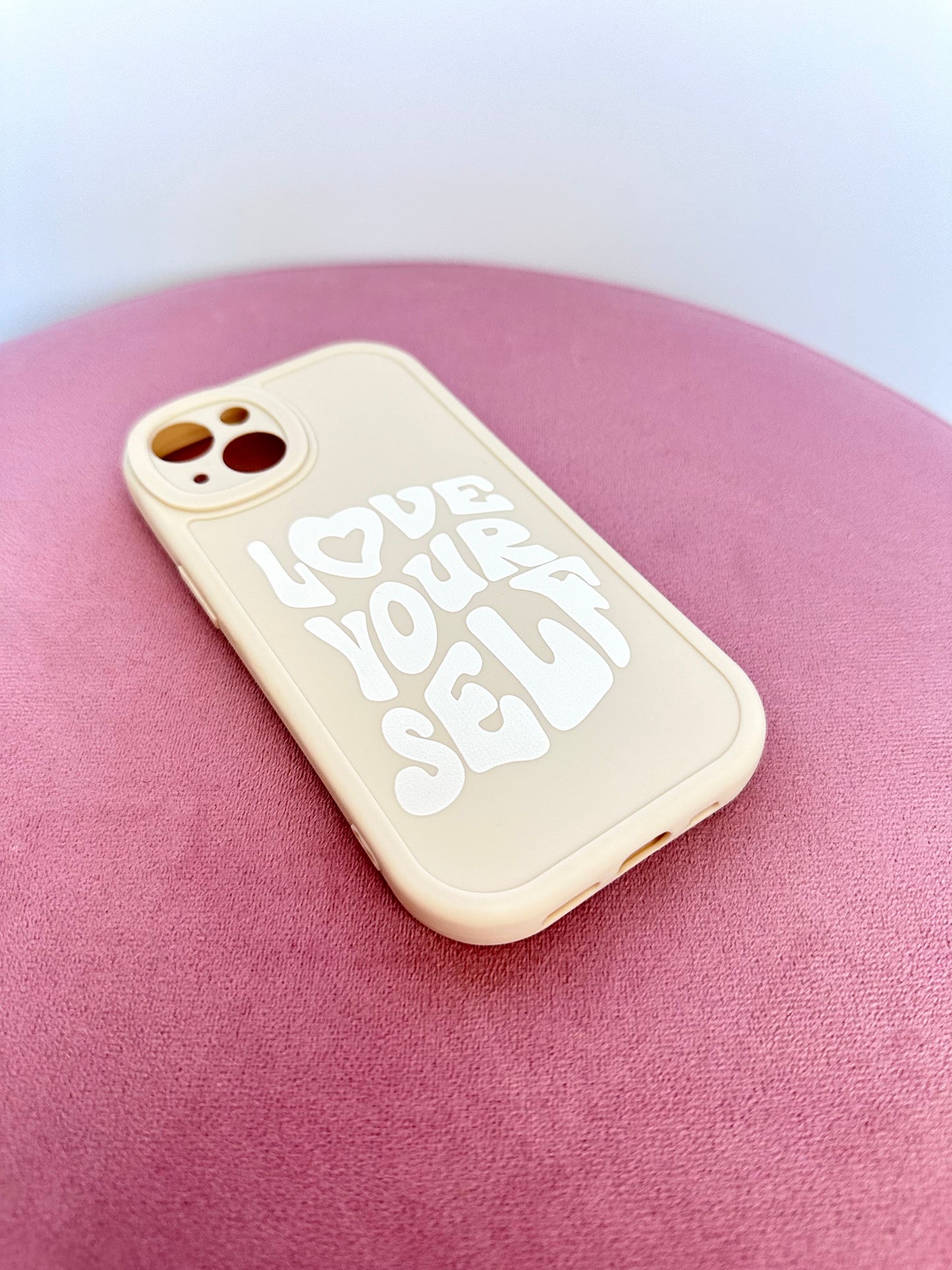 "Love Yourself” Cream Phone Case