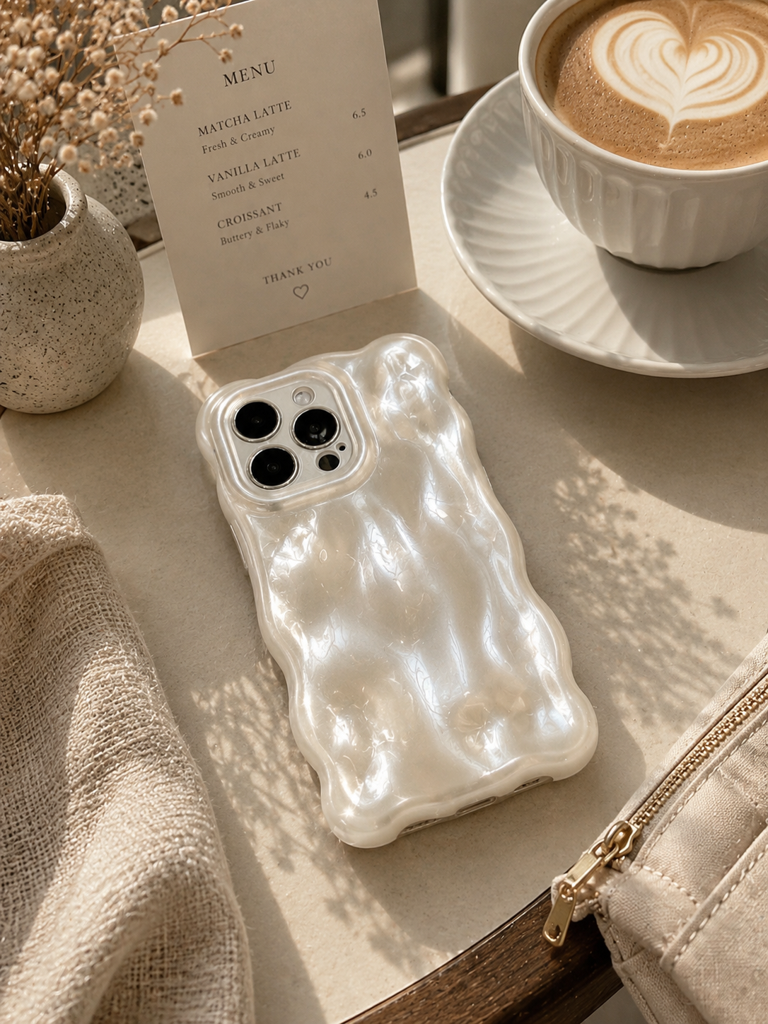 Pearly White Bubble iPhone Case